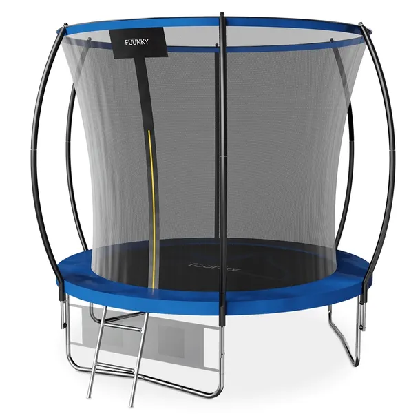 TRAMPOLINA OGRODOWA dla dzieci 8FT DRABINKA + SIATKA NA BUTY Fuunky 252cm