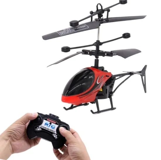 HELIKOPTER ZDALNIE STEROWANY LED DLA DZIECI CZERW.