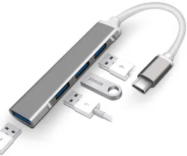 adapter-rozdzielacz-rozgaleznik-slim-hub-3-0-usb-c-na-4x-usb-szary