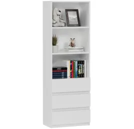 bialy-regal-biurowy-b-3-na-ksiazki-wyposazony-w-3-szuflady-i-3-polki