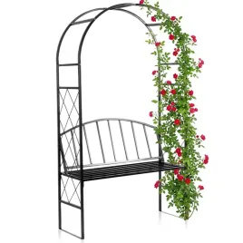 pergola-ogrodowa-z-lawka-metalowa-czarna-115x50x210-cm