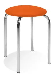 pomaranczowy-taboret-stolek-metalowy-chico-cr-chrome-v83-nowy-styl