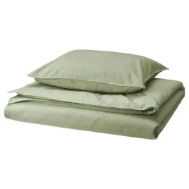 ikea-angslilja-komplet-poscieli-150x200-50x60-cm-szarozielony