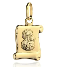 zloty-medalik-matka-boska-czestochowska-papirus-pr-585-grawer-gratis