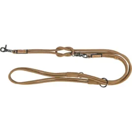 trixie-smycz-be-nordic-brazowa-skorzana-xs-l-2m-8mm