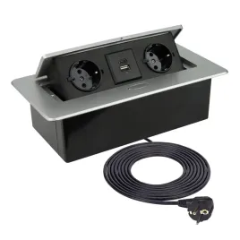 kombi-box-usb-a-c-wpuszczane-gniazdo-meblowe-przewod-15m-aluminium