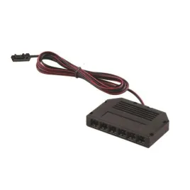 rozdzielacz-6-pktowy-gniazda-mini-do-led-czarny-z-przewodem-z-wtyczka