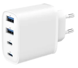 gembird-szybka-ladowarka-gan-usb-powerdelivery-4-portowa-40-w-biala