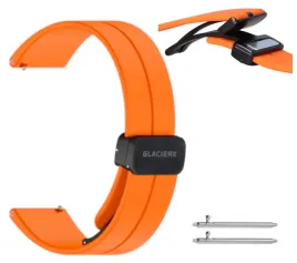 pasek-do-smartwatcha-glacierx-silicone-magnetic-buckle-orange-22-mm