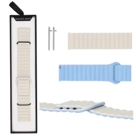 pasek-do-smartwatcha-glacierx-silicone-magnetic-wave-22-mm-kremowy