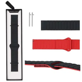 pasek-do-smartwatcha-glacierx-silicone-magnetic-waffle-22mm-czarno-czerwony