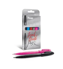 pisaki-pedzelkowe-do-kaligrafi-pentel-6-sztuk