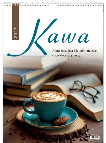 KALENDARZ WIELOPLANSZOWY 2027 DUŻY ŚCIENNY MIESIĘCZNY BARISTA KUCHNIA KAWA
