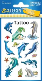 tatuaze-dla-dzieci-delfinki-wodoodporne-9-szt-usuwalne-oliwka