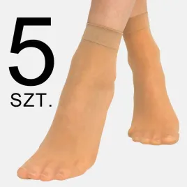 skarpetki-damskie-rajstopowe-cienkie-gladkie-krotkie-braz-5-pak-uniwersalny