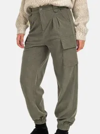 spodnie-damskie-cargo-bojowki-sztruksowe-khaki-modne-kieszenie-sciagacze-l
