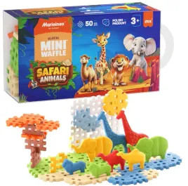 marioinex-klocki-waffle-mini-safari-animals-50-el-w-tym-8-zwierzat