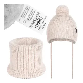 czapka-dziecieca-zimowa-komin-komplet-welna-merino-ocieplana-pompon-46-48