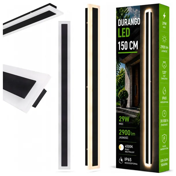 Lampa LED 150cm kinkiet ogrodowy ścienny elewacyjna zewnętrzna akryl