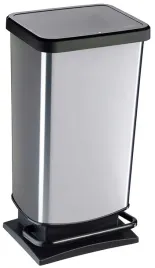 rotho-kosz-z-pedalem-paso-40l-srebrny-metal