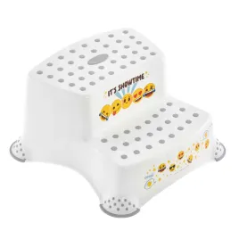 keeeper-podest-dzieciecy-dwustopniowy-antyposlizgowy-emoji-bialy