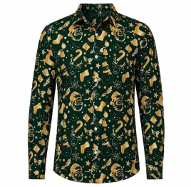 koszula-swiateczna-slim-fit-dlugi-rekaw-z-nadrukiem-zielona-m