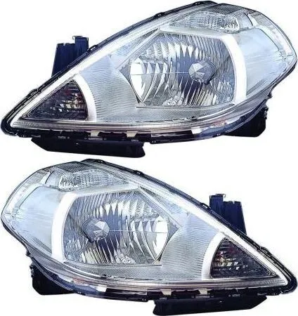 REFLEKTORY LAMPY NISSAN TIIDA KOMPLET L+P