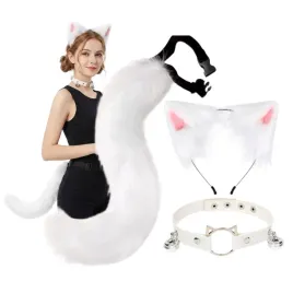 uroczy-zestaw-kocie-lisie-uszy-ogon-choker-cosplay-furry-bialy