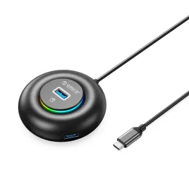 hub-adapter-4-portowy-usb-c-usb-a-mini-jack-rgb-0-3-m-czarny