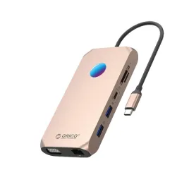 hub-12w1-usb-c-usb-a-usb-c-hdmi-vga-microsd-sd-rj45-audio-3-5-mm-pd-100w-4k-rgb-rozowo-zloty