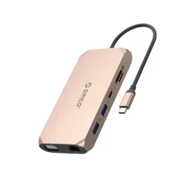 adapter-hub-12w1-usb-c-usb-a-usb-c-hdmi-vga-sd-microsd-rj45-mini-jack-pd-100w-4k-rozowo-zloty