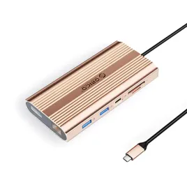 hub-stacja-12w1-usb-c-usb-a-usb-c-hdmi-displayport-rj45-sd-pd-100w-4k-1000mbps-rozowo-zlota