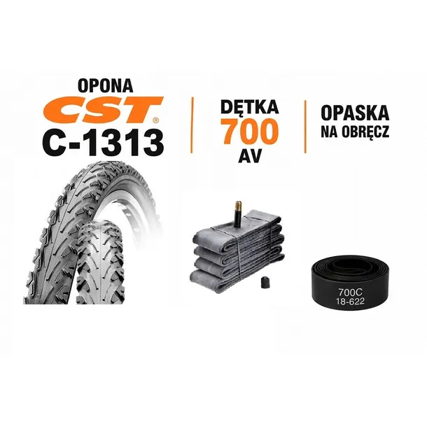 OPONA CST 700X38C 28X1,5 40-622 C-1313 + GRATIS DĘTKA 700X35/43C + OPASKA