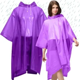 fioletowe-wodoodporne-poncho-przeciwdeszczowe-unisex-na-rower-w-podroz