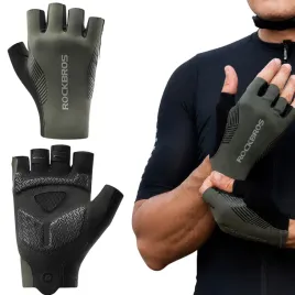 rekawiczki-rowerowe-rockbros-xxl-zielone-krotkie-ekran-dotykowy