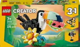 lego-creator-31173-dzikie-zwierzeta-tropikalny-tukan-3w1-motyl-ryba