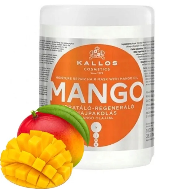 KALLOS MANGO MASKA NAWILŻAJĄCO-REGENERUJĄCA DO WŁOSÓW SUCHYCH MANGO 1000 ML