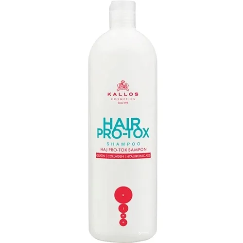 KALLOS HAIR PRO-TOX SZAMPON DO WŁOSÓW Z KWASEM HIALURONOWYM KERATYNĄ 1000ML