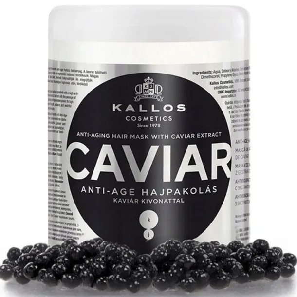 KALLOS CAVIAR MASKA REGENERUJĄCA DO WŁOSÓW ZNISZCZONYCH KAWIOR 1000 ML 1 L