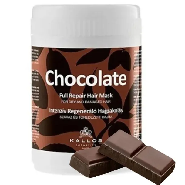 KALLOS CHOCOLATE MASKA REGENERUJĄCA DO WŁOSÓW ZNISZCZONYCH CZEKOLADA 1000ML