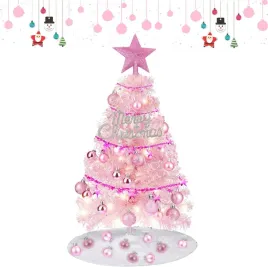 2x-choinka-sztuczna-mini-rozowa-60-cm-z-ozdobami-i-swiatlami-led-diy