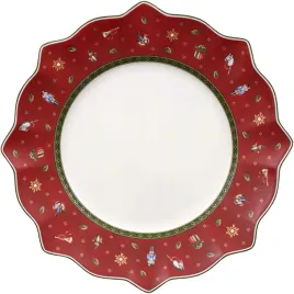 2x-talerz-swiateczny-porcelanowy-czerwony-29-cm-dekoracyjny