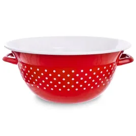 2x-miska-kuchenna-emaliowana-czerwona-w-grochy-tecka-26-cm-25-l