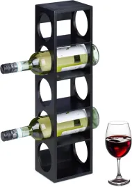 2x-stojak-na-wino-bambusowy-5-butelek-53x14x12-cm-czarny