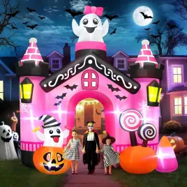 2x-halloween-dmuchany-luk-zamek-33m-ogrodowa-dekoracja-led-dynia-duch