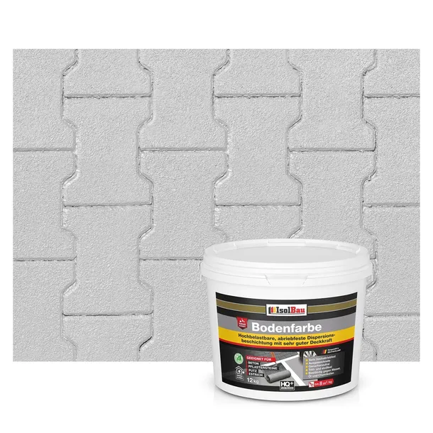 Farba do betonu kostki drewna metalu uniwersalna Bodenfarbe STEINGRAU 12KG