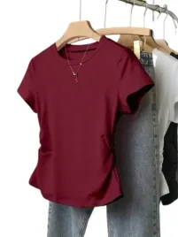 shein-bordowy-gladki-t-shirt-z-marszczeniami-na-bokach-166-170-1hi