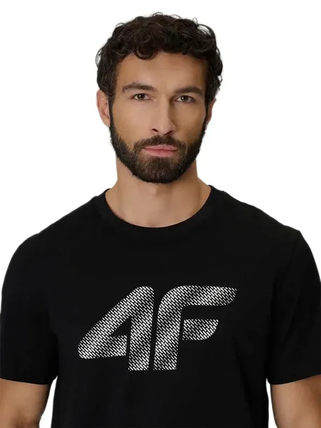 KOSZULKA MĘSKA 4F GŁADKA TSHIRT BAWEŁNA CZARNA PREZENT M3342 r. L