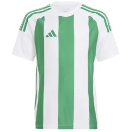 koszulka-adidas-striped-24-jsy-jr-iw2138-bialy-140-cm
