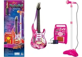 gitara-z-mikrofonem-rozowa